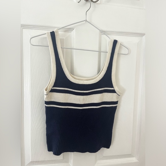 H&M Ribbed Navy Tank - Picture 2 of 3
